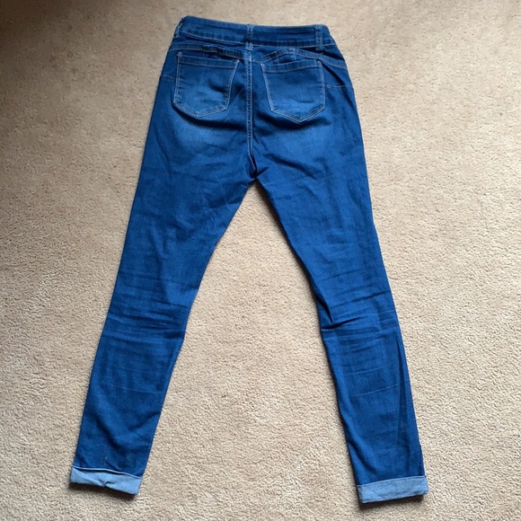 Blue Ripped Capris Wax Jeans - Picture 2 of 3